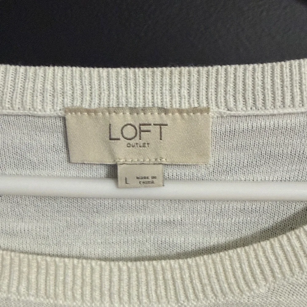 LOFT Outlet Sheer Eyeglass Top Size: L - Picture 4 of 5